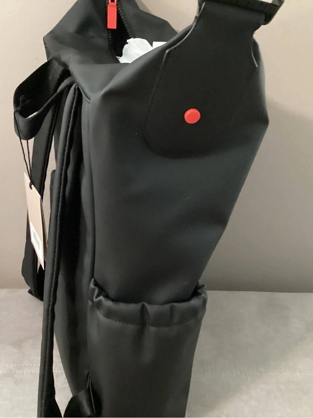 Hunter Black Men's Backpack with Red Accents